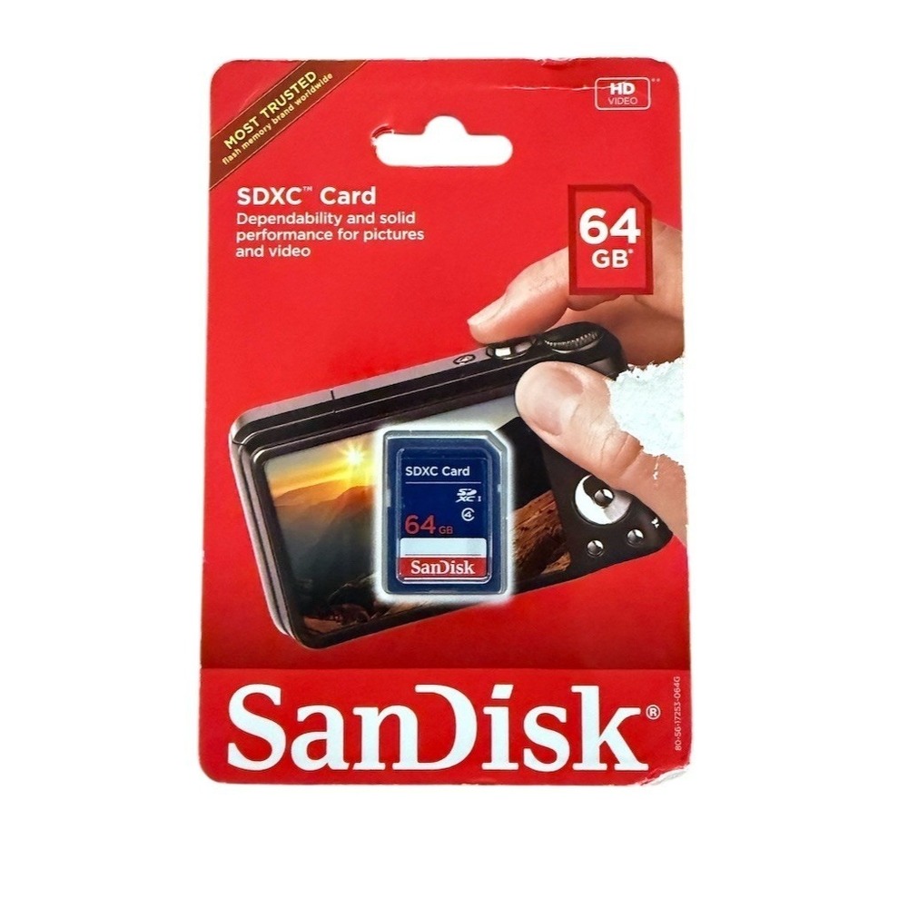 SanDisk 64GB SDXC Memory Card Class 4 HD Video Secure Digital Flash Card